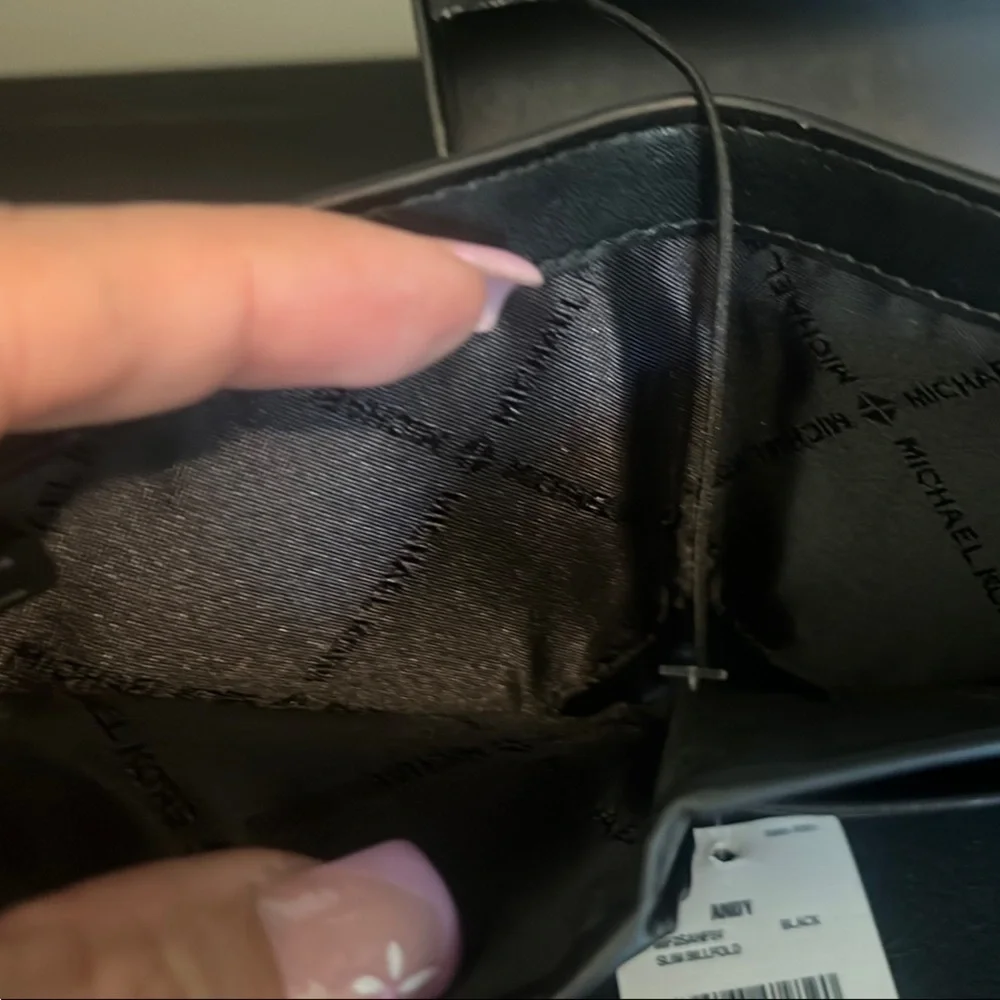 NWT Michael Kors Black Slim Wallet